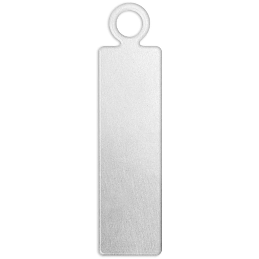 Étiquette de métal impressive, allongée, DIM 20x5 mm, taille du trou 1,9 mm, épaisseur 1,3 mm, aluminium, 20 pièces 1 boîte