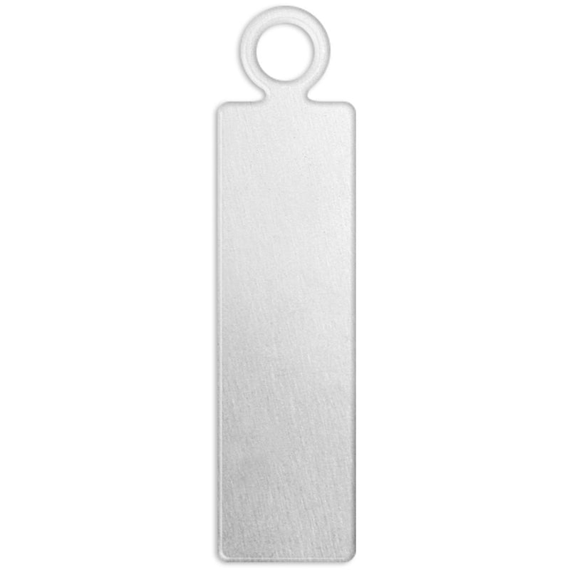 Étiquette de métal impressive, allongée, DIM 20x5 mm, taille du trou 1,9 mm, épaisseur 1,3 mm, aluminium, 20 pièces 1 boîte