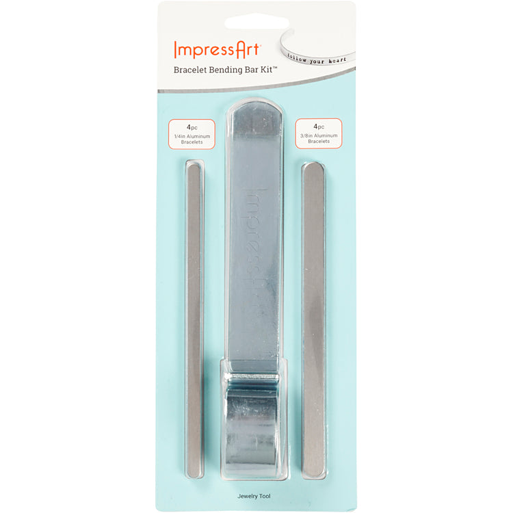 Outils de flexion Impressart et bracelets en métal, L: 15 cm, B: 6-106 mm, aluminium, 1 ensemble