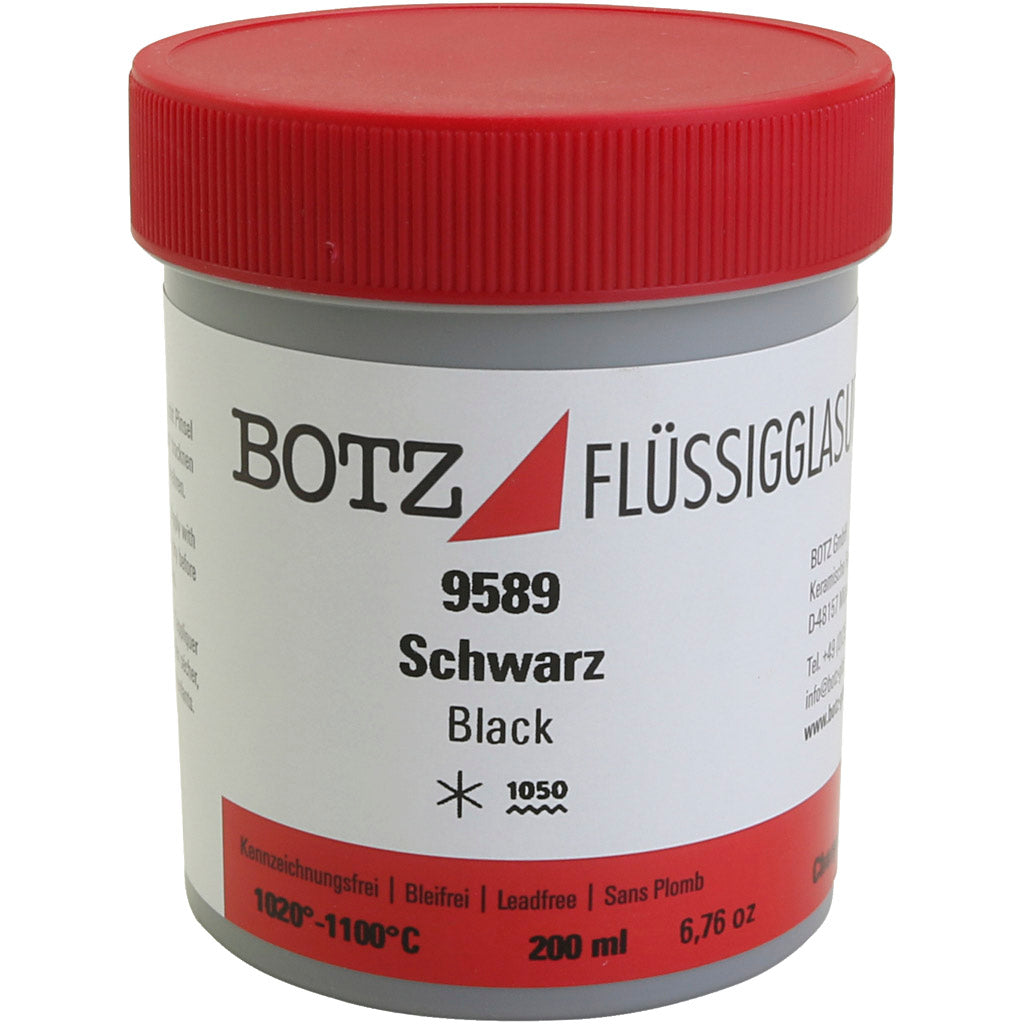 Glaze pour l'argile, noir, 200 ml 1 boîte