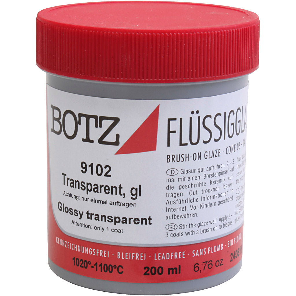 Glaze pour l'argile, transparent, 200 ml 1 boîte