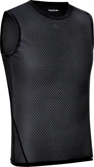 Gripgrab - couche de base sans manches en maille ultralégère maillot de corps de vélo d'été sweat-shirt en polygiene - noir - homme - taille l