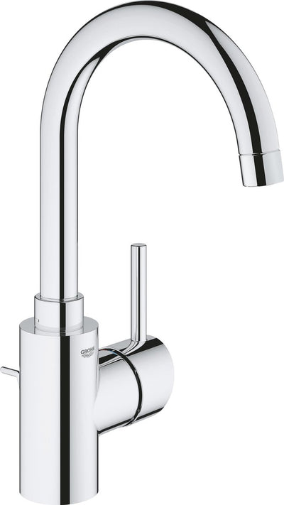 Robinet pour lavabo Grohe Concetto taille L - avec vidage - bec haut pivotant - chrome