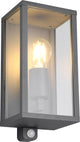 Trio garonne - applique - anthracite - excl. 1x e27 7w - détecteur de mouvement - éclairage extérieur - ip44