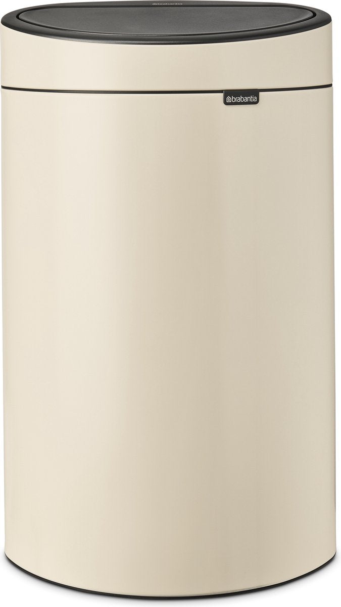 Poubelle Brabantia Touch Bin - 40 litres - beige doux