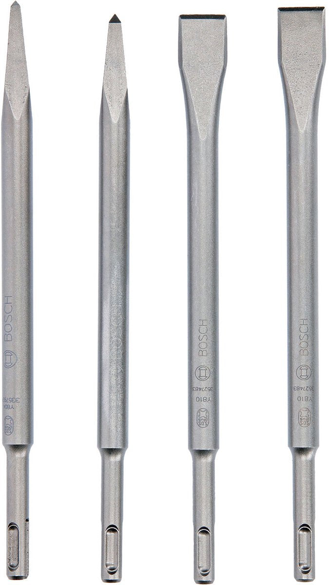 Jeu de burins Bosch 4 pièces standard 250 SDS-plus