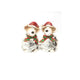 Statue ambiance manoir souris avec bonnet de noel 7x5.5x10.5cm