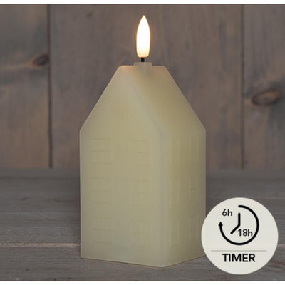 Anna's collection bougie led cire maison ivoire 5x6x15cm