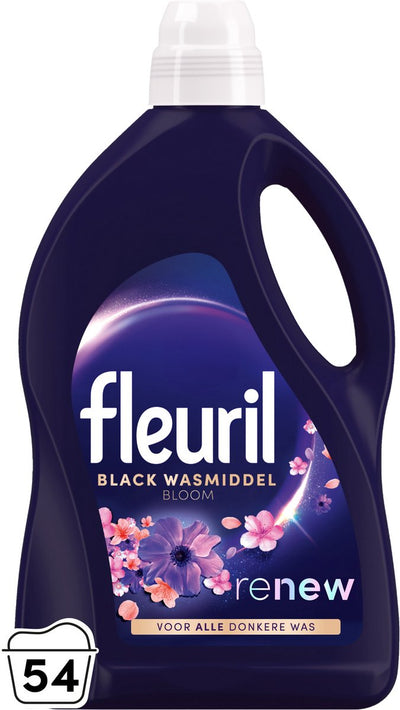 Fleuril black bloom - lessive liquide - lessive foncée et noire - expérience parfumée intense - 54 lavages - conditionnement vrac
