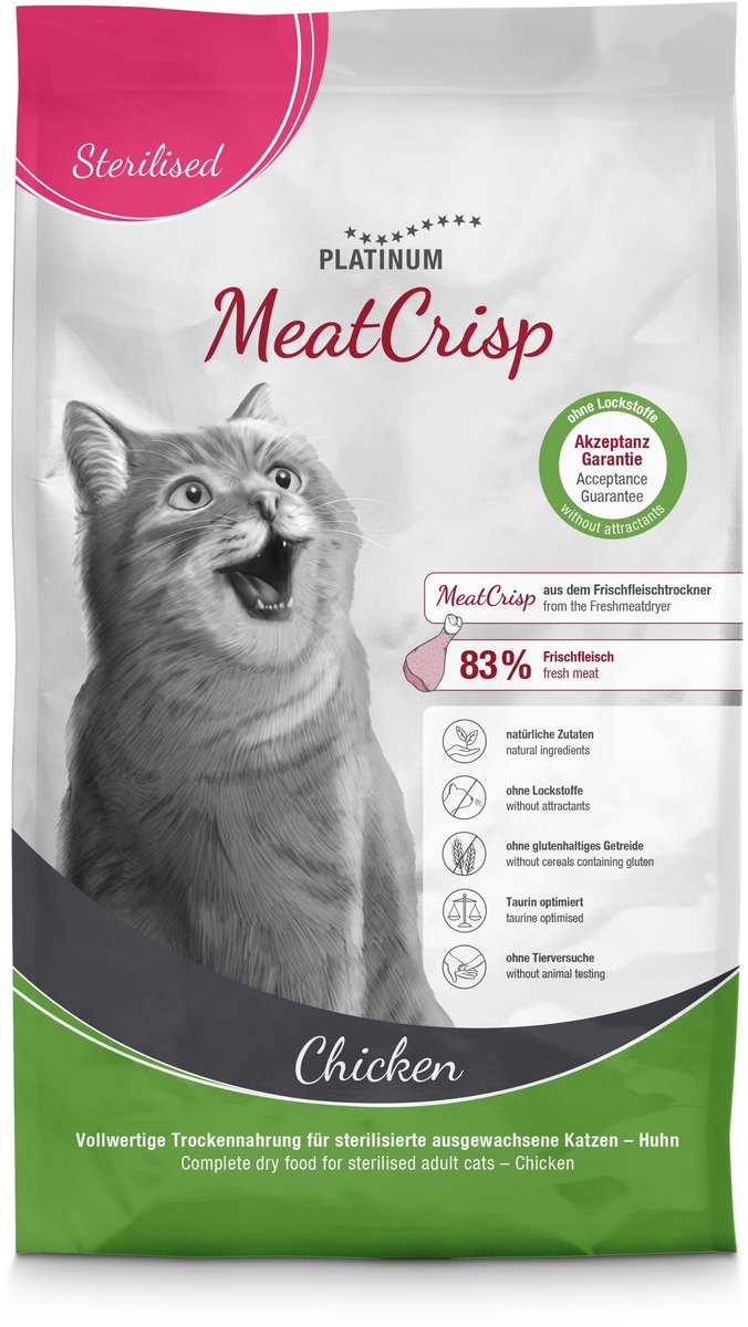 Poulet stérilisé Platinum Cat Meatcrisp | 1,5 kg