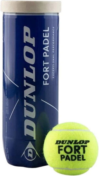 Balles de padel Dunlop fort padel 3pet jaune