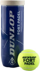 Balles de padel Dunlop fort padel 3pet jaune