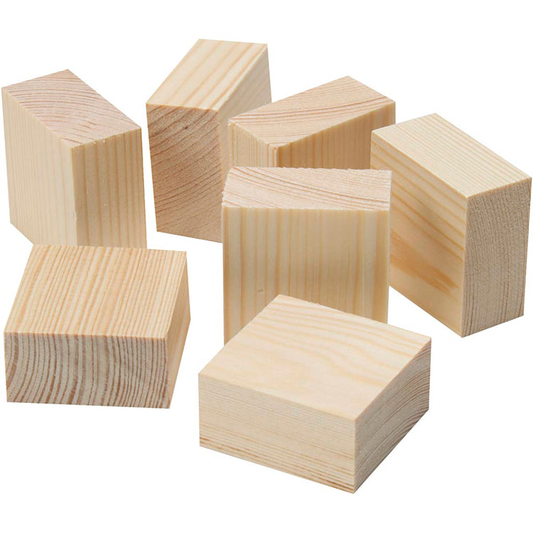 Creativ Company Blocs en bois des jambes, DIM 4x4x2 cm, 50 pièces 1 sac