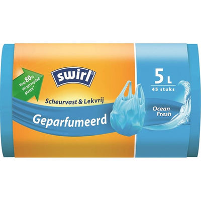 Swirl Swirl pédale seau de poche de poche parfumée océan frais 5l 45 pièces