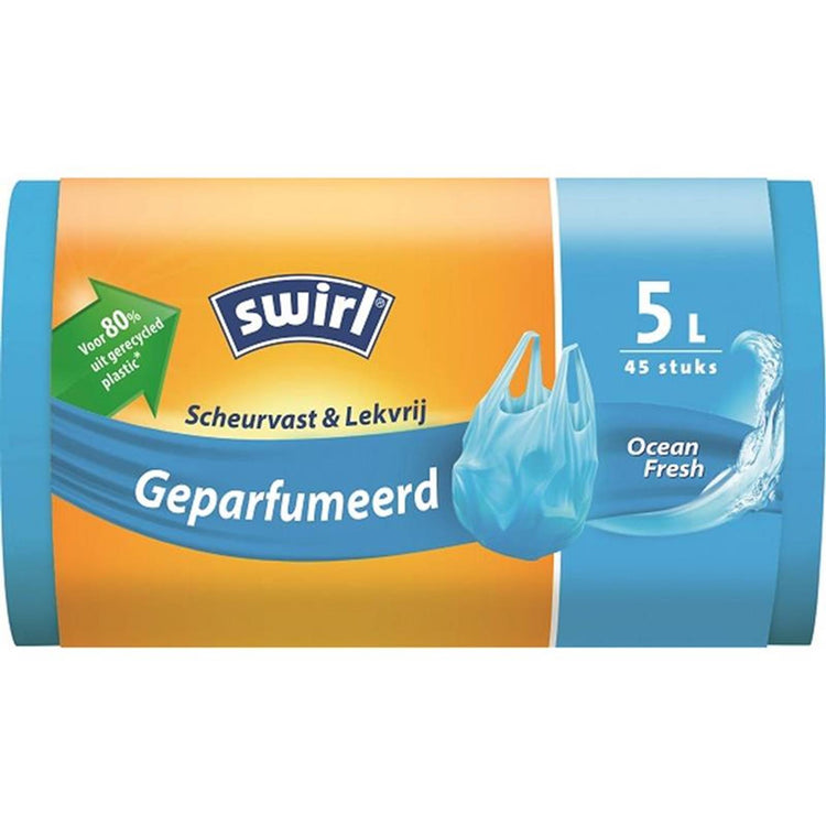 Swirl Swirl pédale seau de poche de poche parfumée océan frais 5l 45 pièces