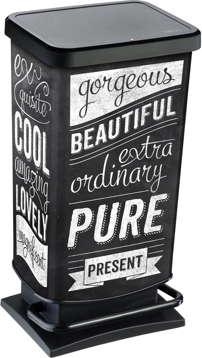 Poubelle à pédale Rotho Paso - poubelle 40l - sans BPA - hipster