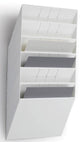 Porte-brochures résistant flexibox 6 a4 paysage blanc