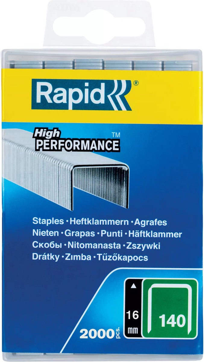 Agrafes en fil plat galvanisé rapide - 16 mm - 2000 pièces - forte adhérence
