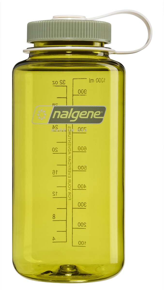 Nalgene - bouteille à large goulot - gourde - bouteille d'eau - 1000 ml - sans bpa - sustain - endive avec huile nouveau
