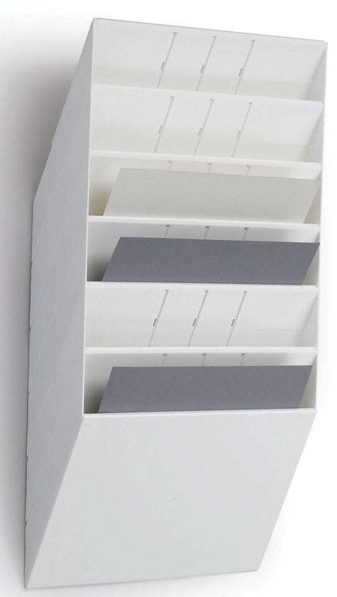 Porte-brochures résistant flexibox 6 a4 paysage blanc