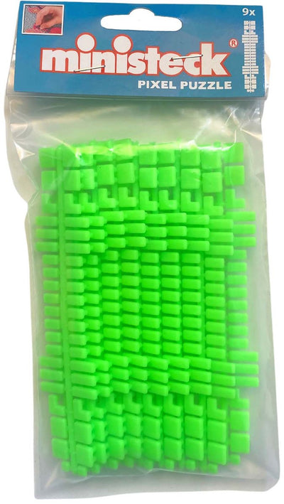 Ministeck rayures couleurs vert fluo 9 bandes - polybag jouets créatifs.