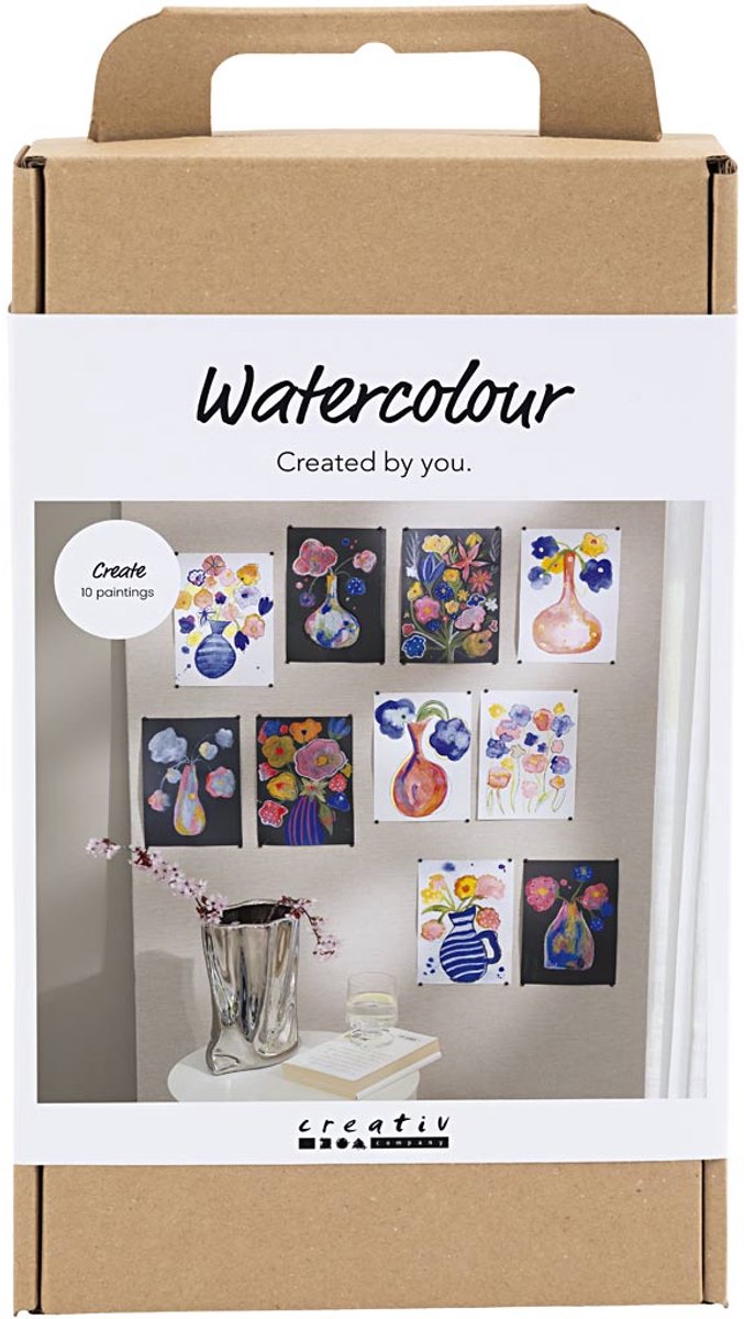Creativ company boîte créative aquarelle, différentes couleurs, 1 boîte
