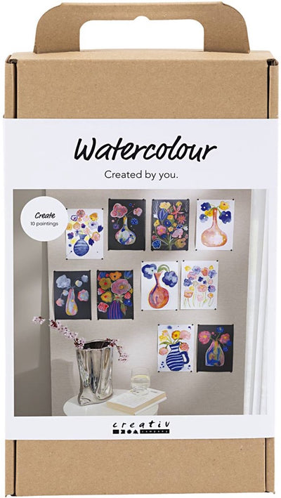 Creativ company boîte créative aquarelle, différentes couleurs, 1 boîte