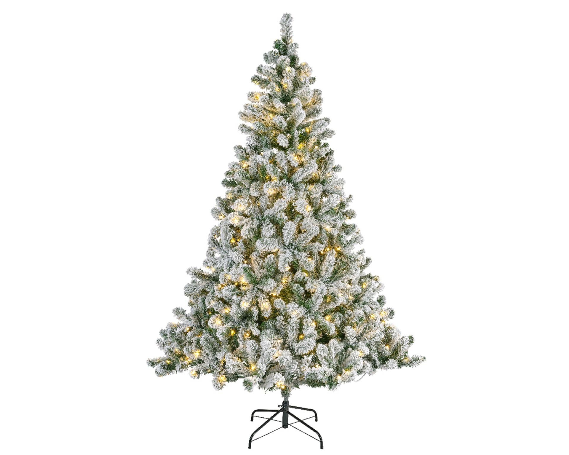 Sapin de Noël Everlands pin impérial enneigé 150cm+LED