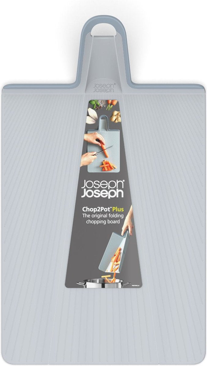 Joseph joseph chop2pot plus planche à découper – pliable – bleu clair – grande – antidérapante va au lave-vaisselle