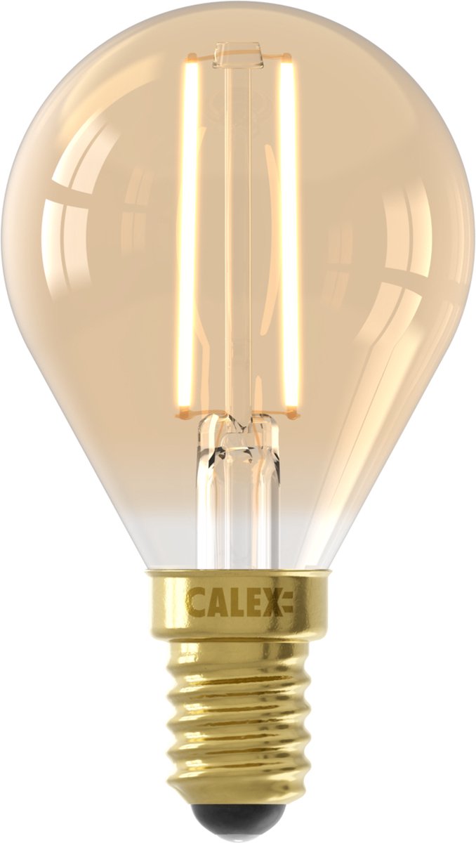 Lampe LED à filament Calex - E14 - Source lumineuse P45 or - 3,5W - dimmable