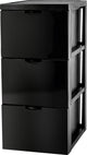 Système de tiroirs style commode Iris avec 3 tiroirs - 3 x 15l - plastique - noir