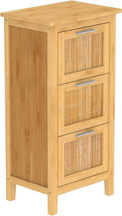 Meuble sous lavabo en bambou Eisl - Meuble sous lavabo en bambou pour salle de bain - durable - (l x h x p) env. 42x82x30 cm