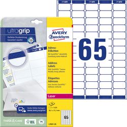 Étiquettes d'adresse avery zweckform quickpeel 38 x 76 mm blanc