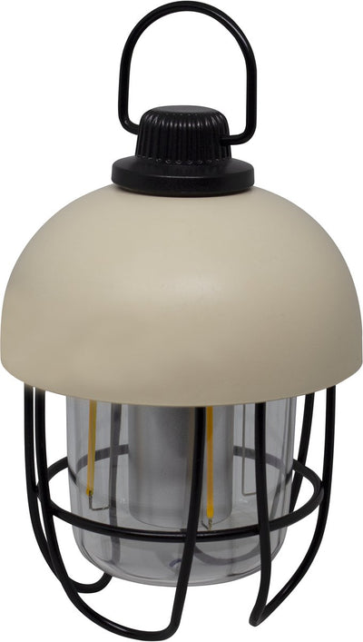 Lampe de camping rechargeable Eurotrail tivo - lampe de table - lampe suspendue - ivoire - dimmable - lumière chaude et blanche - cadre en fer robuste