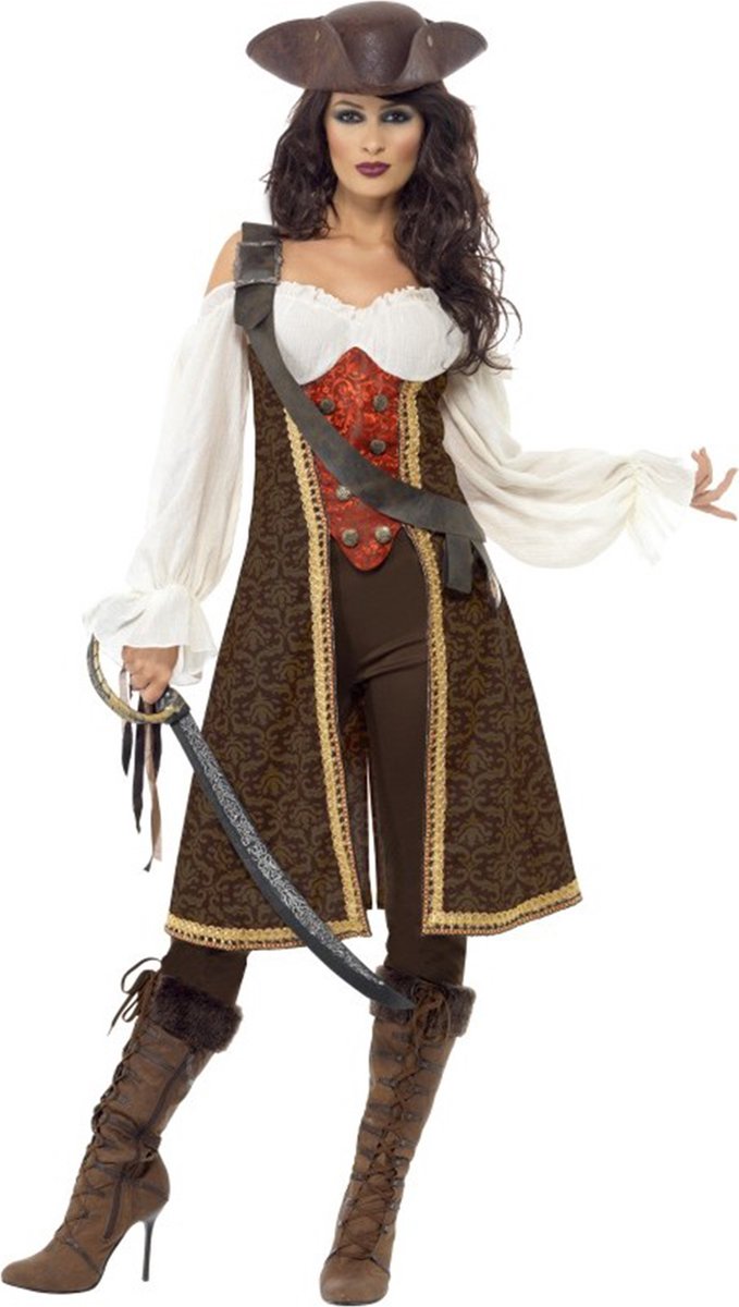 Costume de pirate brun pour femmes - vêtements de déguisement - small