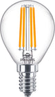 Philips LED Philips Corepro LED Lustre E14 Boule Filament Transparent 6,5W 806lm - 827 Blanc Très Chaud | remplace 60w