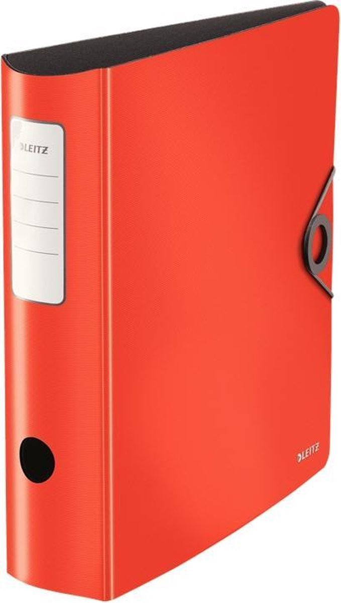Classeur Leitz actif plein DIN A4 largeur dos : 82 mm rouge clair 2 supports 10471020