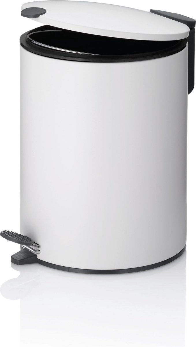 Kela poubelle à pédale, 5 l, blanc - | mat
