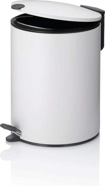Kela poubelle à pédale, 5 l, blanc - | mat