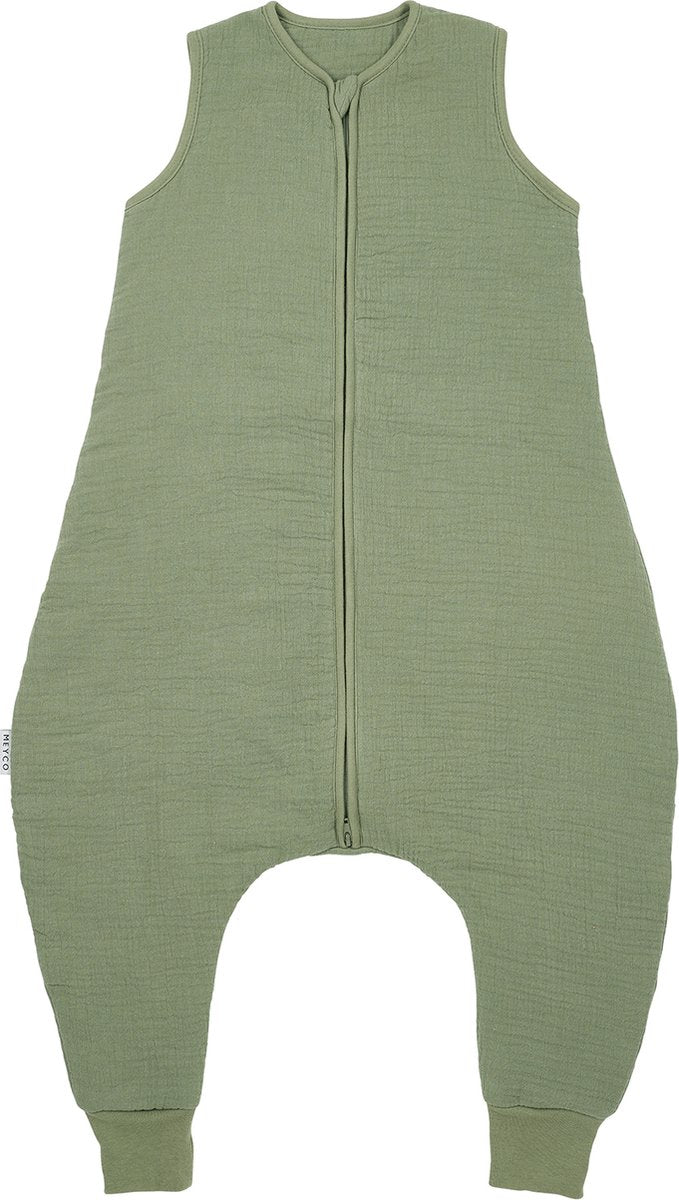 Meyco baby uni baby winter sleep salopette pull - hydrophile prélavé - vert olive - 92 cm - 2,0 tog