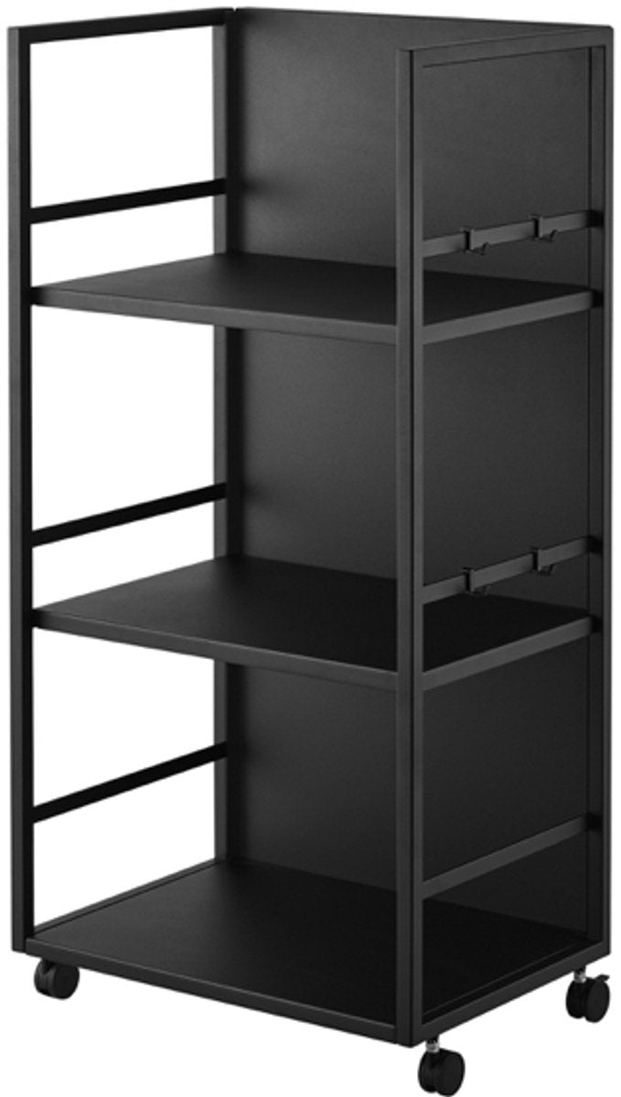 Chariot de rangement tour Yamazaki 3 couches semi-fermé - noir