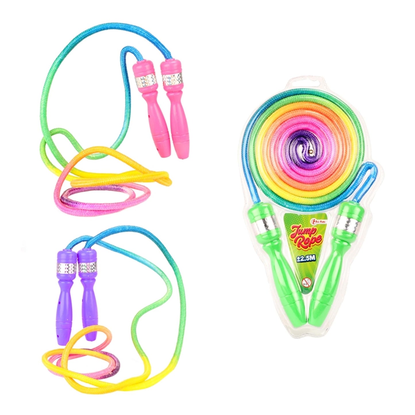 TOI-TOYS Sautage de corde avec des couleurs arc-en-ciel