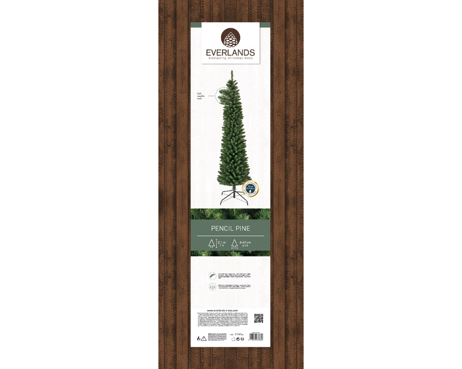 Decoris sapin de Noël pin crayon h210cm