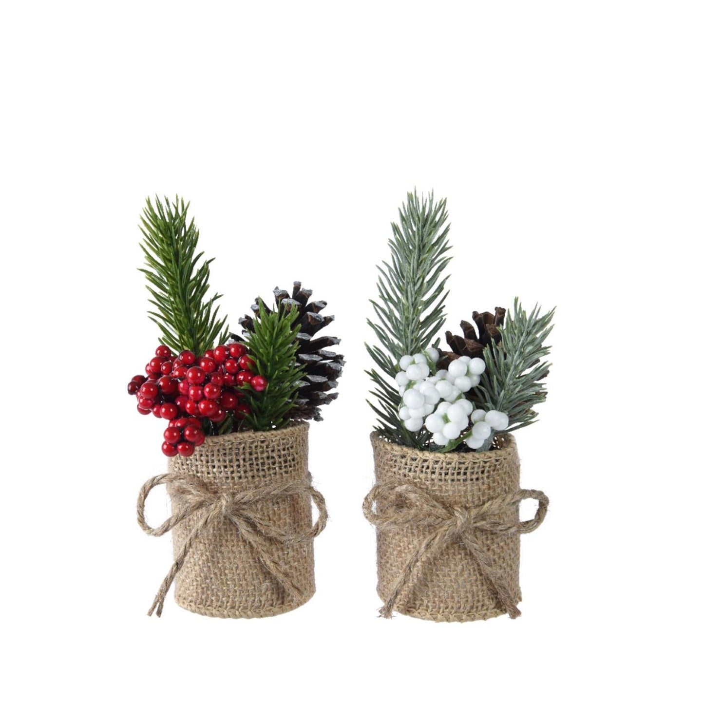 Decoris art Pièce de Noël en pot de jute ø5xh15cm