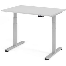 Bureau assis-debout Bach Hammerer gris 120x80x127cm
