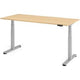Bureau assis-debout Bach érable marteau 180x80x127cm