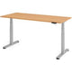 Bureau assis-debout Bach Hammerer hêtre 180x80x127cm