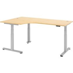 Bureau assis-debout Bach érable marteau 200x120x127cm