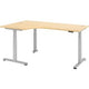 Bureau assis-debout Bach érable marteau 200x120x127cm