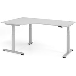 Bureau assis-debout Bach Hammerer gris 200x120x127
